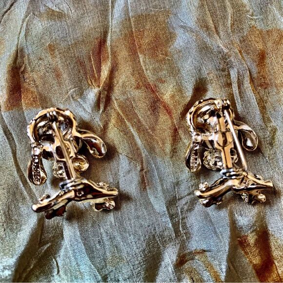 Vintage 1960s Gerry Dog Poodle Brooch Set - Two Pins - Picture 4 of 5